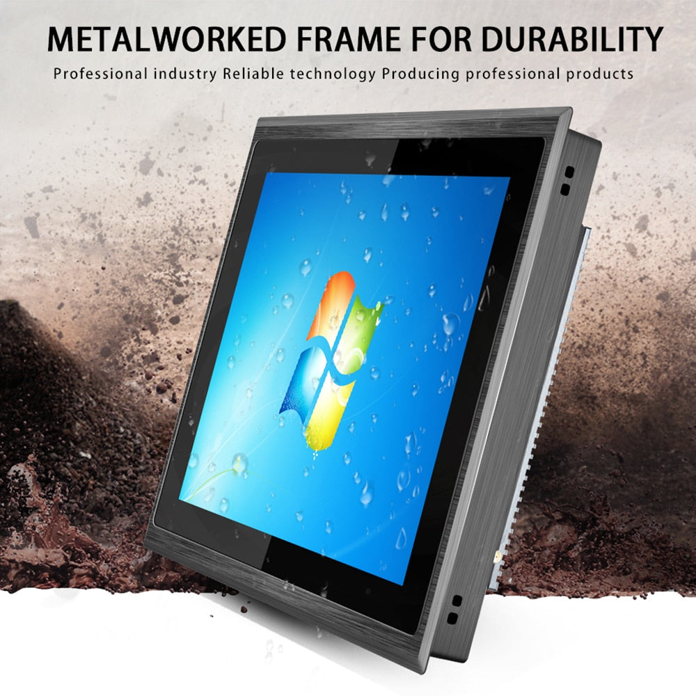 10 12 15 17 inch Industrial Panel PC waterproof, dustproof, fanless cooling all in one PC mini Computer Capacitive Touch