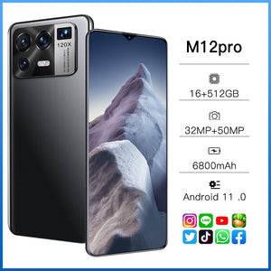 __biSgid://shopify/Product/7114709172373_key_title__biiXiao M12 Pro Global Version Qualcomm 888 16GB 512GB6800mAh 5G 6.7 Inch Mobile Phone 10 Core Cellphone 4G LTE Smartphone Network__biE