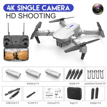 將圖片載入圖庫檢視器 XKJ 2021 New E88 Pro Drone With Wide Angle HD 4K 1080P Dual Camera Height Hold Wifi RC Foldable Quadcopter Dron Gift Toy
