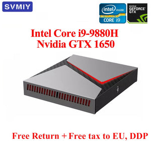 遊戲迷你電腦英特爾酷睿 i9 9880H Nvidia GTX 1650 4G 顯示卡 2DDR4 SSD i5 9300H i7 9750H Windows10 Linux PUBG GTA5 HDMI DP