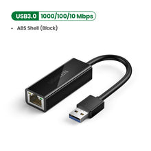 Cargar imagen en el visor de la galería, UGREEN USB 3.0 Ethernet Adapter USB 2.0 Network Card to RJ45 Lan for Windows 10 PC Xiaomi Mi Box 3 S Nintend Switch Ethernet USB
